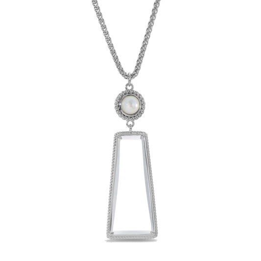 Ophelia Silver Mother of Pearl-Magnifier Pendant Necklace