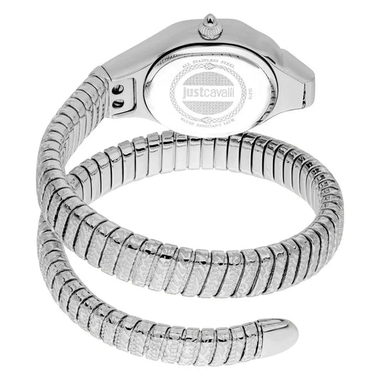 Just Cavalli Women’s Stainless Steel Snake Watch with Silver grey dial - Stainless Steel