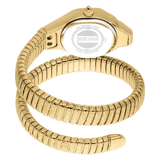 Just Cavalli Women’s Gold Stainless Steel Snake Watch with Silver dial - Gold