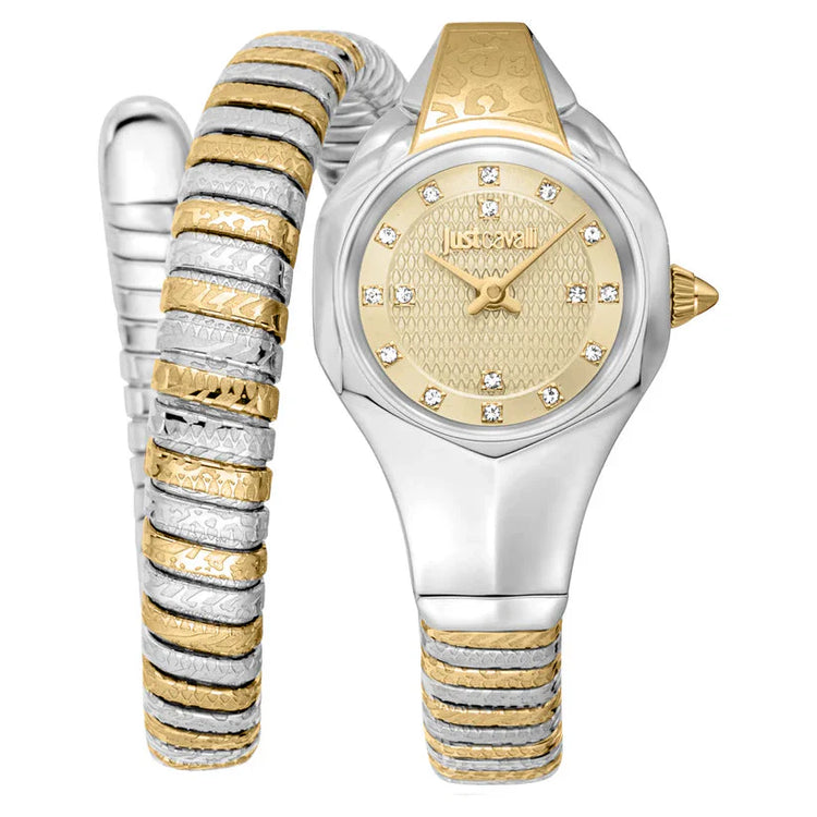 Just Cavalli Women's Two Tone Gold/Silver Watch with Champaign dial - two tone Gold/SS