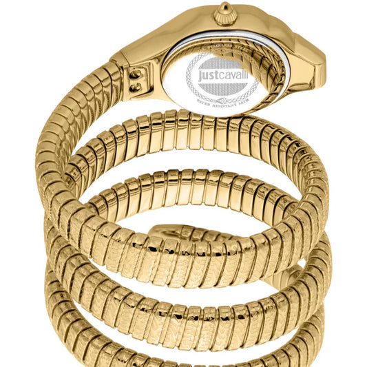 Just Cavalli Women’s Gold Stainless Steel Snake Watch with Champagne dial - Gold