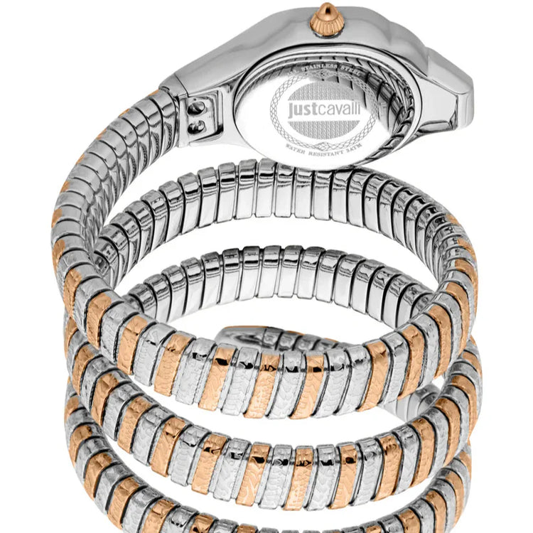 Just Cavalli Women's Two Tone Rose Gold/Silver Watch with Silver Dial - two tone rose gold/ss