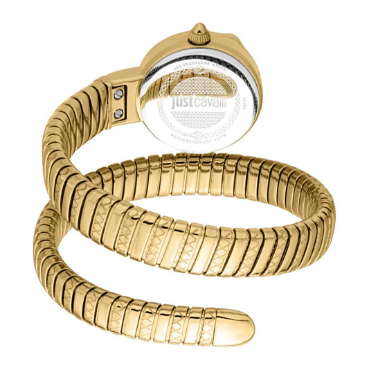 Just Cavalli Women’s Gold Stainless Steel Snake Watch with Silver dial - Gold Stainless