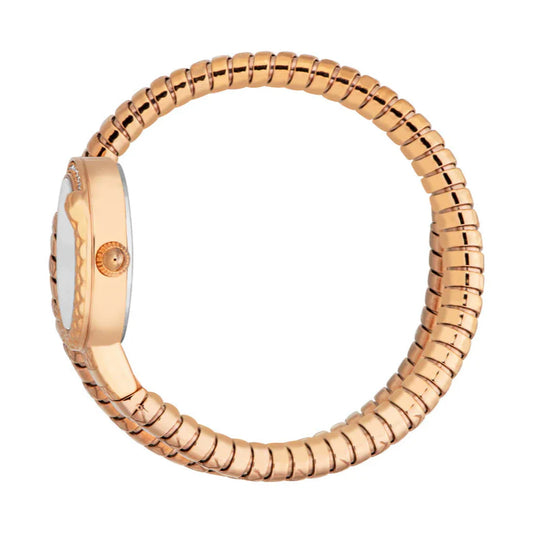 Just Cavalli Women’s Rose Gold Stainless Steel Snake Watch with Silver dial - Rose Gold