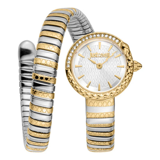 Just Cavalli Women's Two Tone Gold/Silver Watch with Silver Dial - Two Tone Gold/SS