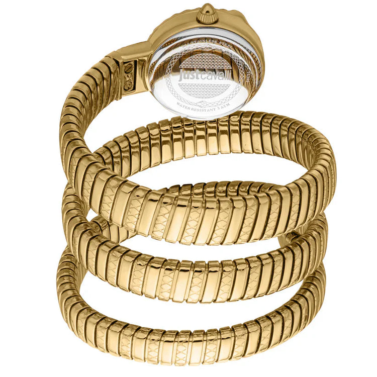 Just Cavalli Women’s Gold Stainless Steel Snake Watch with White dial - Gold