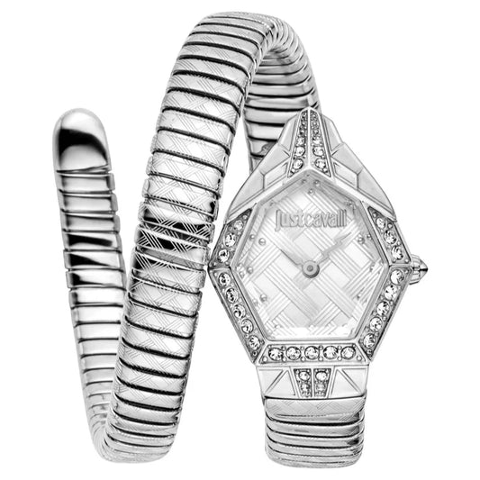 Just Cavalli Women’s Stainless Steel Snake Watch with Silver dial - Stainless Steel