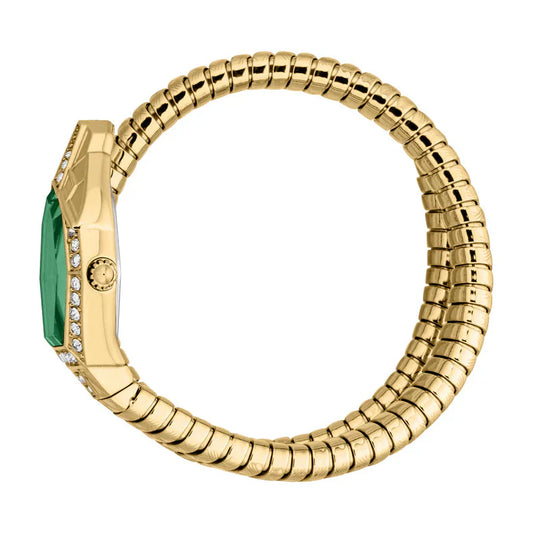 Just Cavalli Women’s Gold Stainless Steel Snake Watch with Green dial - Gold