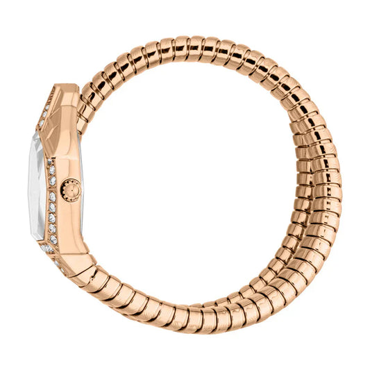 Just Cavalli Women’s Rose Gold Stainless Steel Snake Watch with Silver dial - Rose Gold