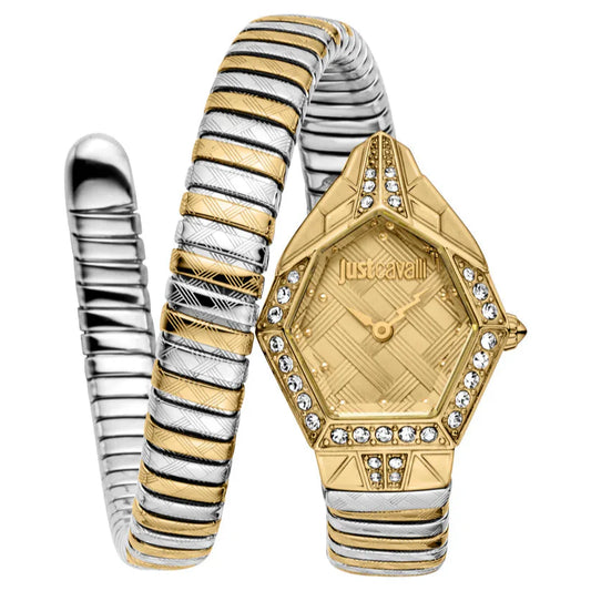 Just Cavalli Women's Two Tone Gold/Silver Watch with Gold Dial - two tone Gold/SS