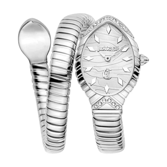 Just Cavalli Women’s Stainless Steel Snake Watch with Silver dial - Stainless Steel