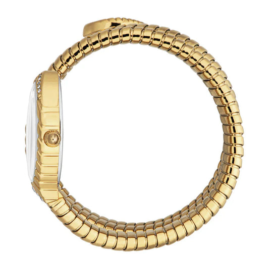 Just Cavalli Women’s Gold Stainless Steel Snake Watch with Silver dial - Gold Stainless