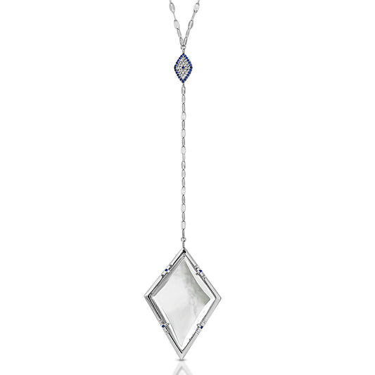 Jeziree Silver-Magnifier Pendant Necklace