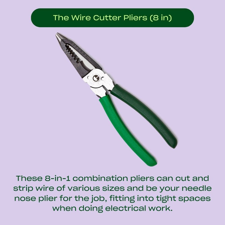 The Pliers Bundle with The Wire Cutter Pliers - Character (Green)