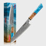 Kiritsuke Damascus Japanese Chef Knife - Sky Blue