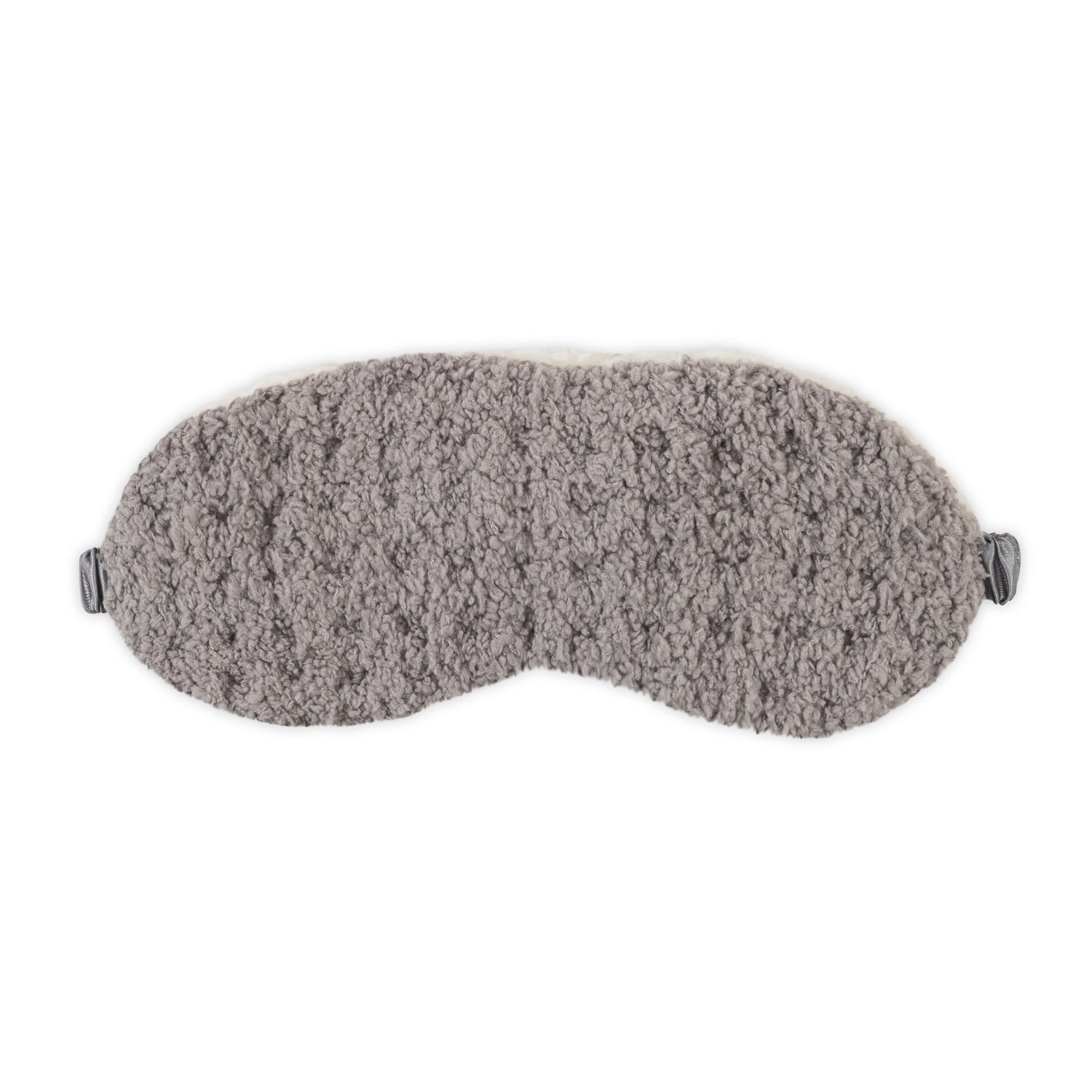 Gray textured eye mask on a white background