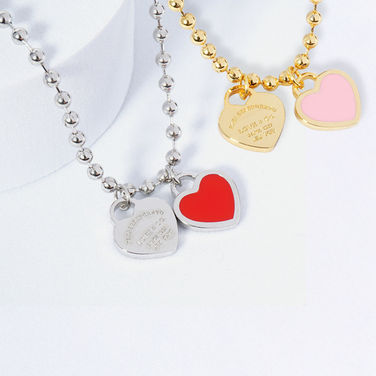 DOUBLE HEARTS ON BALL CHAIN-BOGO