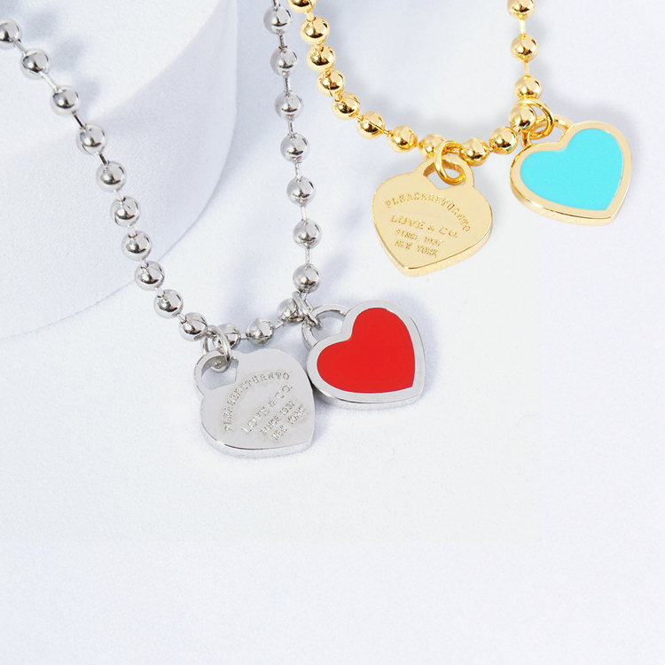 DOUBLE HEARTS ON BALL CHAIN-BOGO