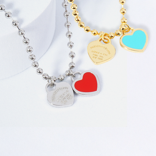 DOUBLE HEARTS ON BALL CHAIN-BOGO