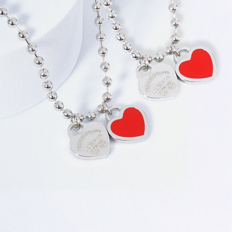 DOUBLE HEARTS ON BALL CHAIN-BOGO