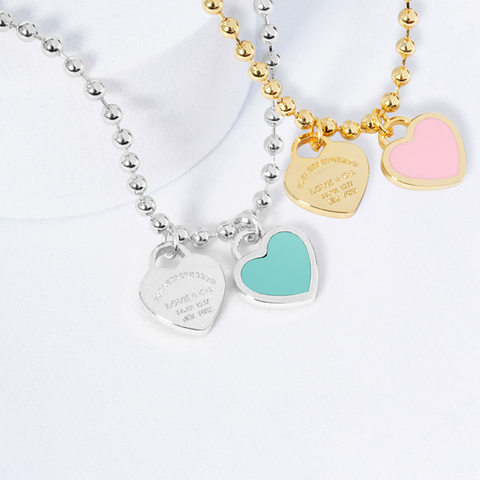 DOUBLE HEARTS ON BALL CHAIN-BOGO