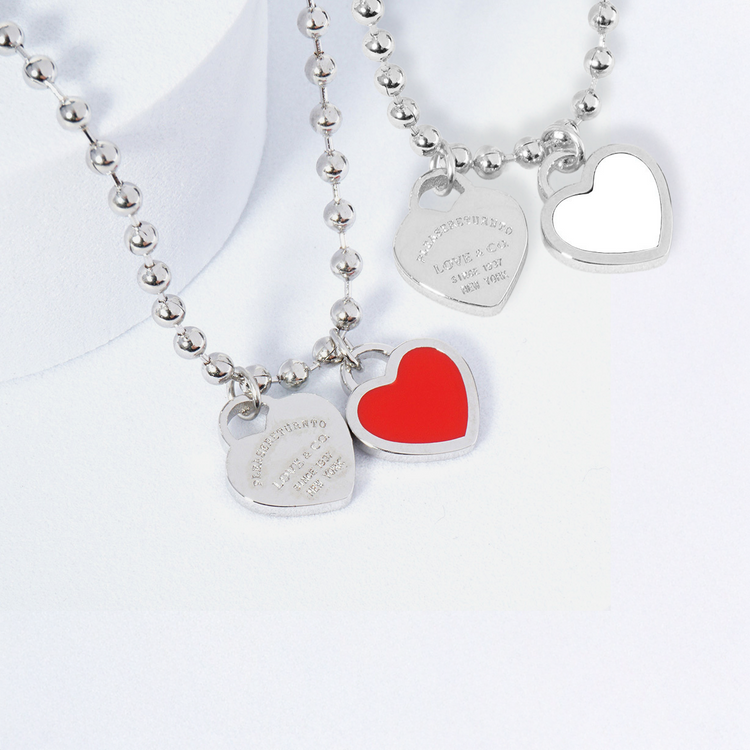 DOUBLE HEARTS ON BALL CHAIN-BOGO
