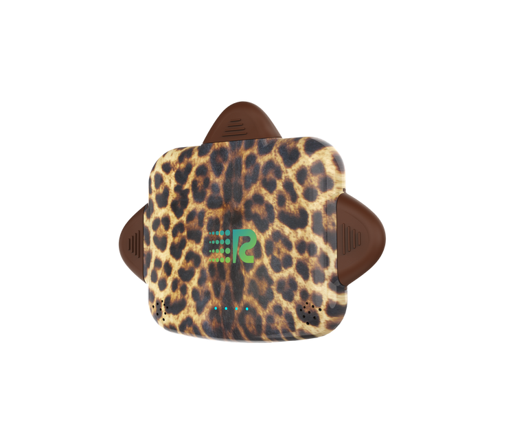 Product with leopard print design and brown accents on a white background