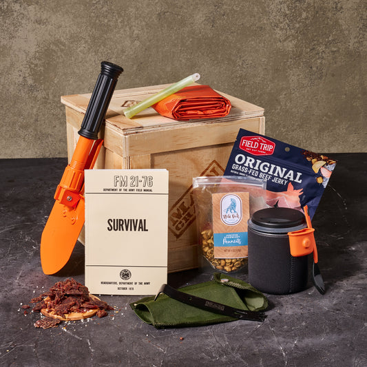 Outdoor Survival Gift Crate for Men