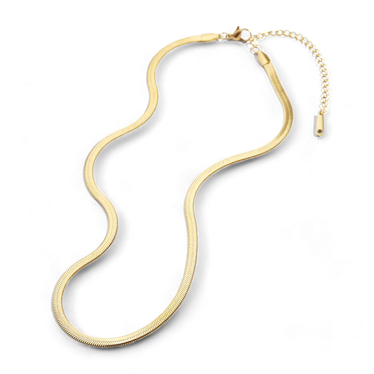 Herringbone Gold Chain Necklace