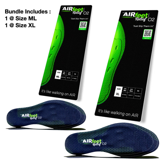 AIRfeet RELIEF O2, 2 Pair Bundle