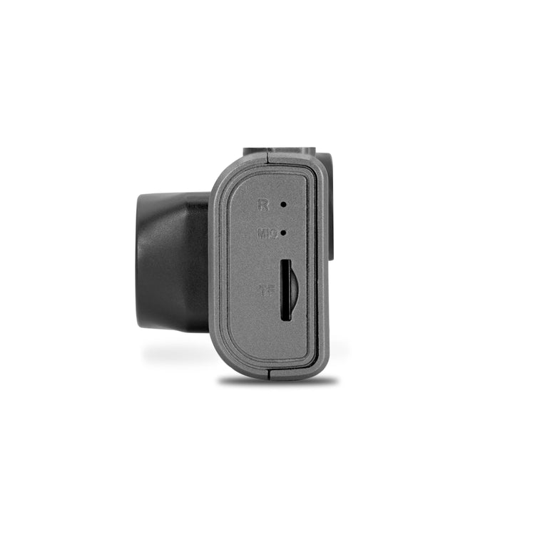 Black electronic device on a white background