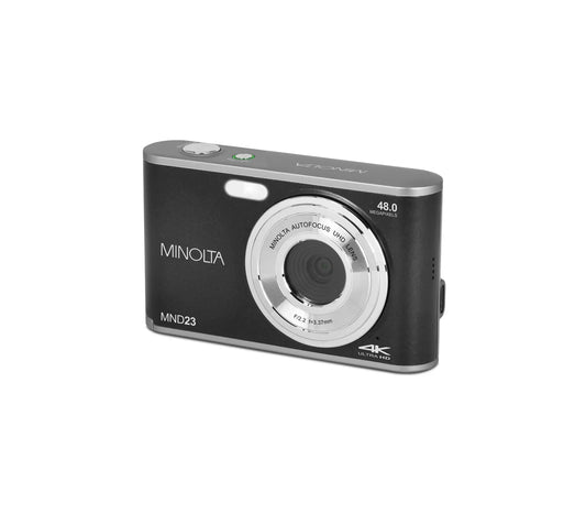 Minolta digital camera on a white background