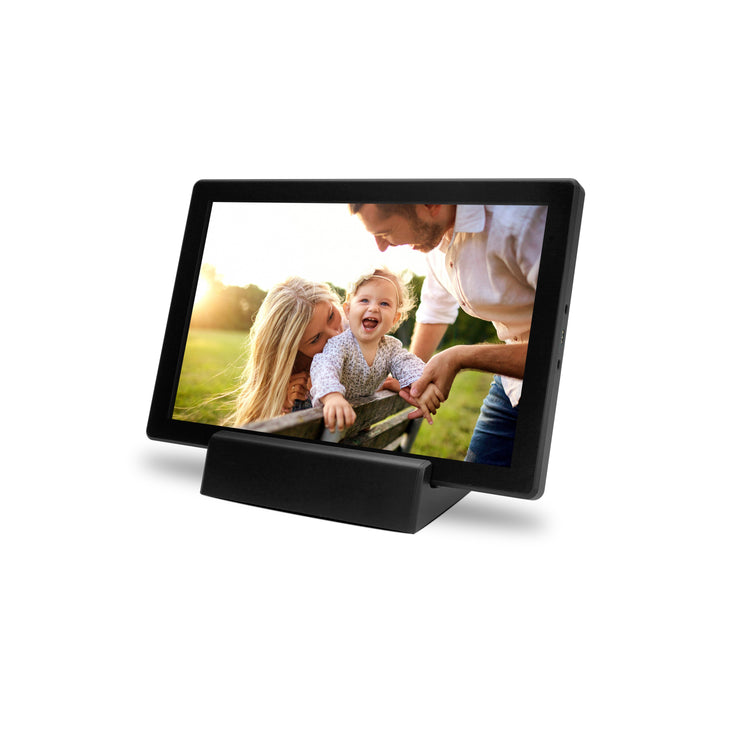 Minolta 10.1 Inch Battery Powered Touchscreen Smart Digital Frame with Frameo App and Charging Dock