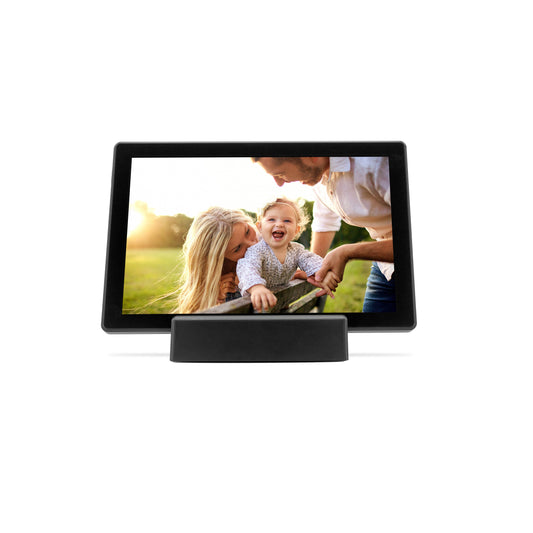 Minolta 10.1 Inch Battery Powered Touchscreen Smart Digital Frame with Frameo App and Charging Dock