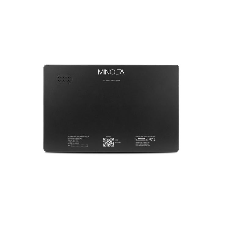Minolta 10.1 Inch Battery Powered Touchscreen Smart Digital Frame with Frameo App and Charging Dock