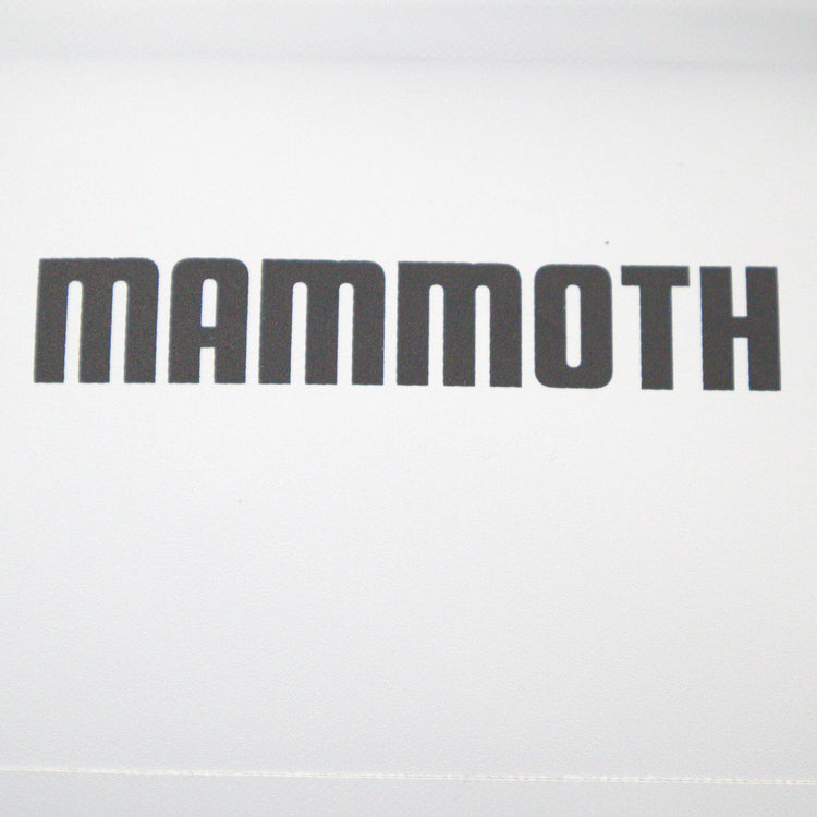Mammoth logo on a white background