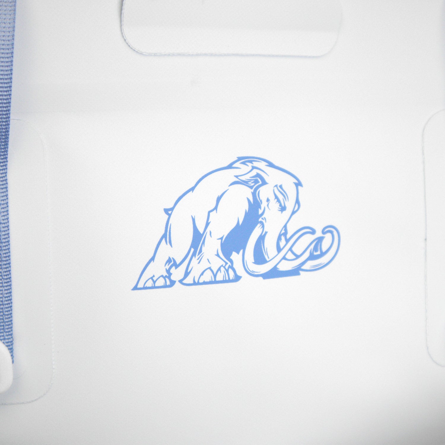 Blue mammoth design on a white background