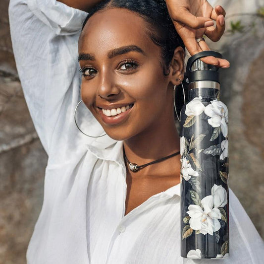Magnolia | 25oz. Insulated Water Bottle - My Bougie Bottle