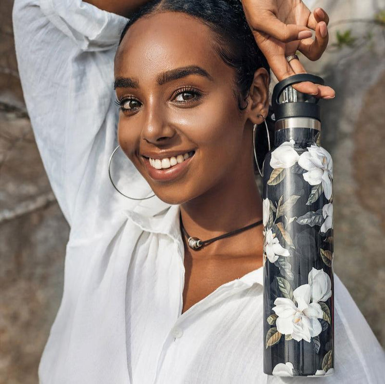 Magnolia | 25oz. Insulated Water Bottle - My Bougie Bottle