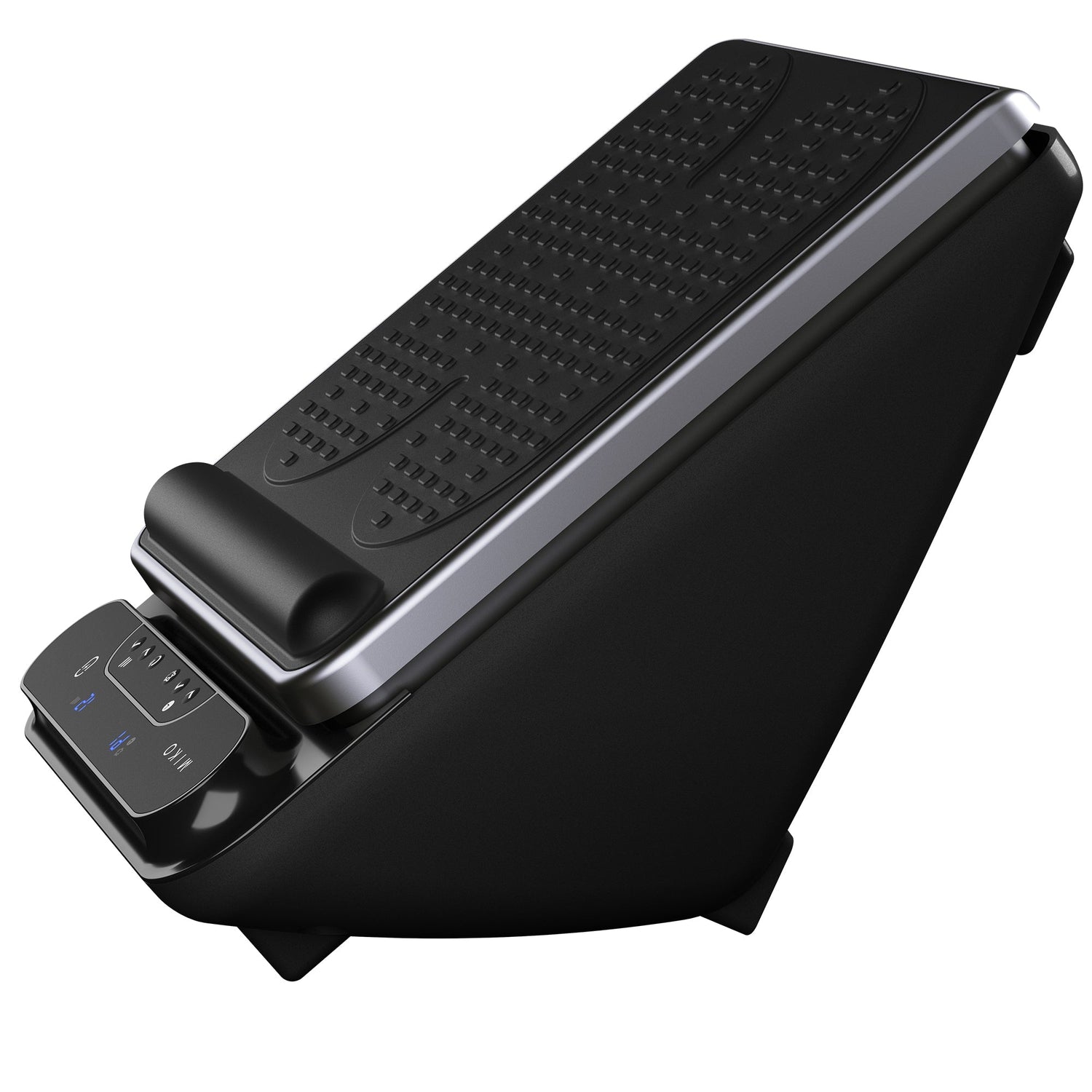 Black step machine on a white background