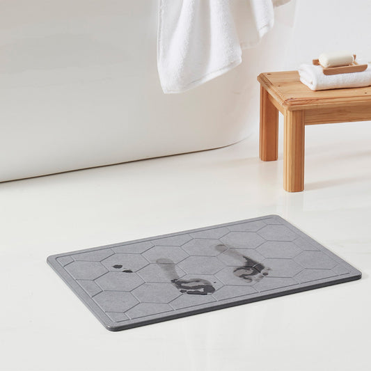 Diatomaceous Earth Non-Slip Stone Bath Mat - Quick Drying Absorbent Bath Stone Mat