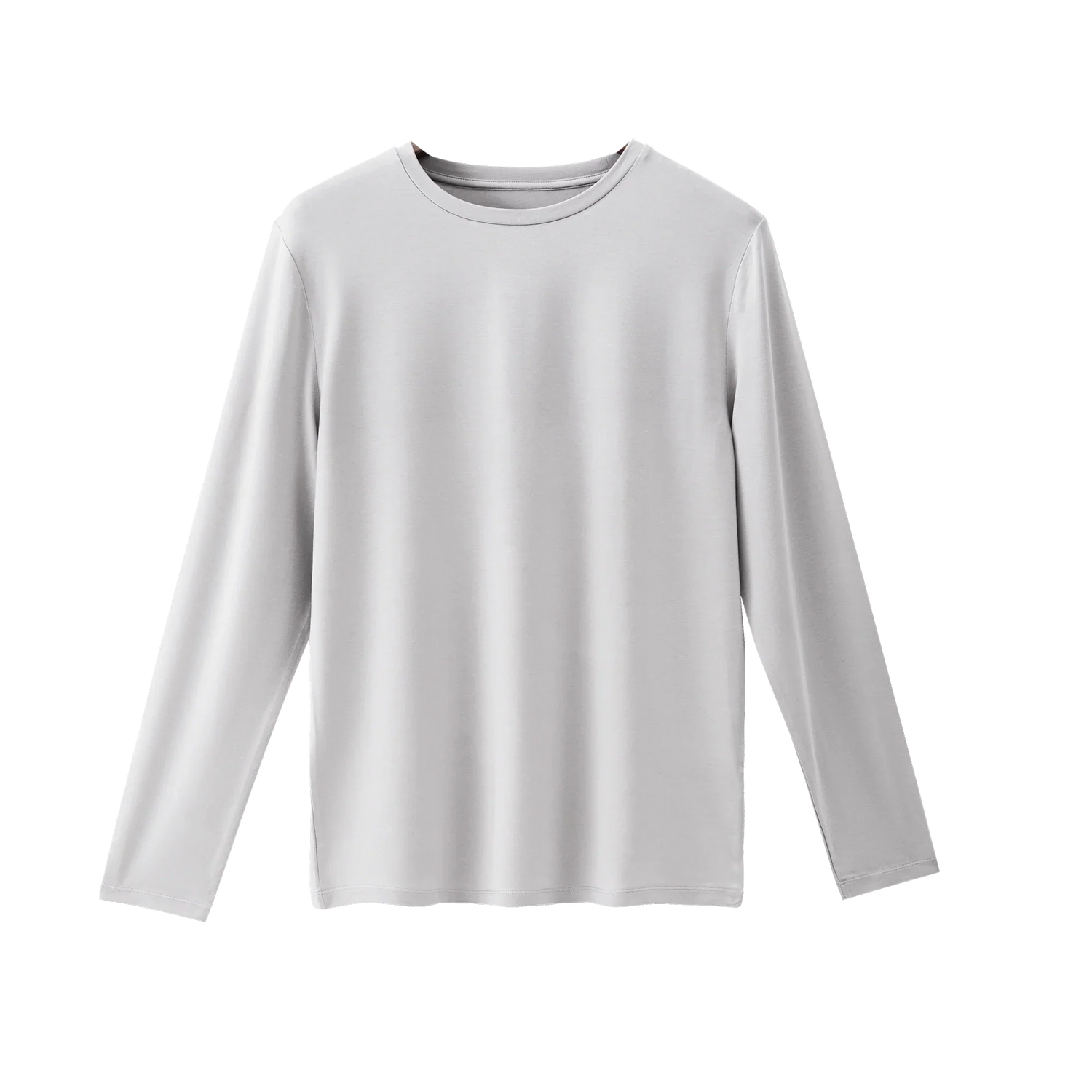 Gray long-sleeve shirt on a white background