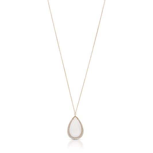Aria Gold Diamond - Magnifier Pendant Necklace