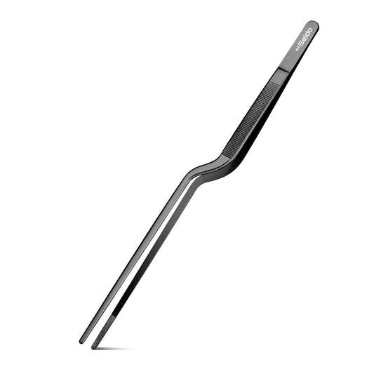 Seido Retail packaging with the 6-piece plating tweezer set and the black protective case on a white background.