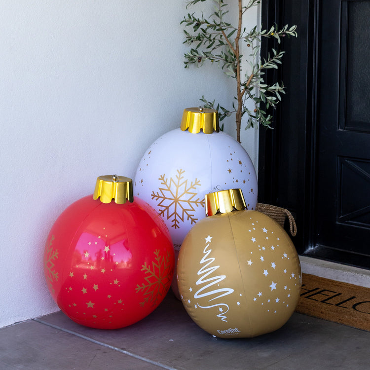 32” Inflatable Holiday Ornaments – Assorted 3 Pack