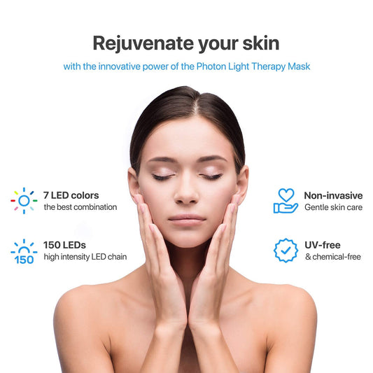 LUMA Light LED Therapy Facial Mask & High Energy Hyaluronic Serum (4oz)