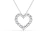 2 Carat Lab Diamonds In Heart Necklace set In Sterling Silver