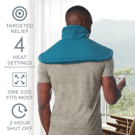 PureRelief® Neck & Shoulder Heating Pad - Blue