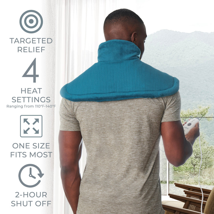 PureRelief® Neck & Shoulder Heating Pad - Blue