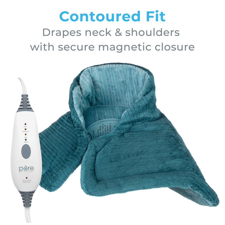 PureRelief® Neck & Shoulder Heating Pad - Blue